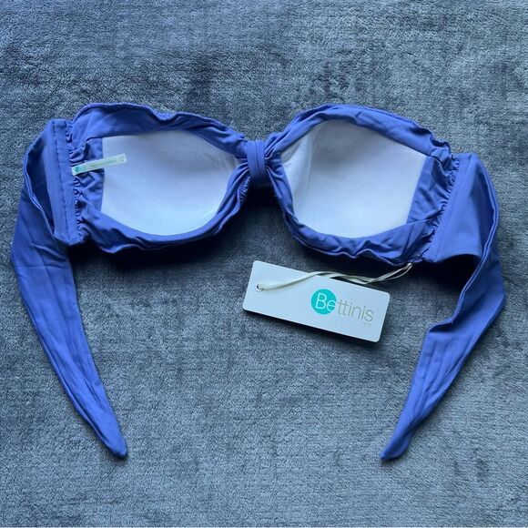 NEW Revolve Bettinis Bikini Set Swimwear Smocked Bikini Top XS Bottom M Swimsuit - Picture 9 of 16